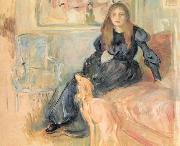 Berthe Morisot Julie Manet et son Levrier Laerte, Sweden oil painting artist
